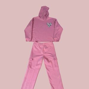 Girls Pink Sweat Suit